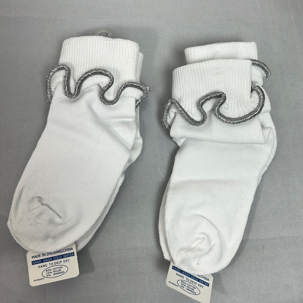 White silver Bobby socks